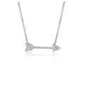 Diamond Arrow Style Pendant in 14k White Gold (1/10 cttw) - Coolpeacock
