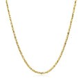 Diamond Cut Fancy Links Pendant Chain in Yellow Gold (1.50 mm) - Coolpeacock