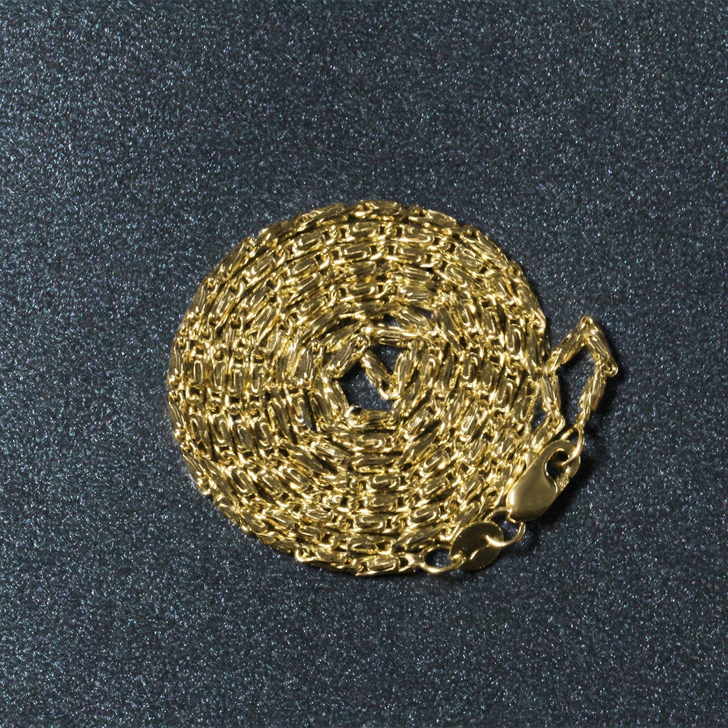 Diamond Cut Fancy Links Pendant Chain in Yellow Gold (1.50 mm) - Coolpeacock
