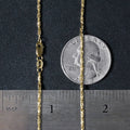 Diamond Cut Fancy Links Pendant Chain in Yellow Gold (1.50 mm) - Coolpeacock