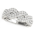 Diamond Studded Interlocking Waves Ring in 14k White Gold (5/8 cttw) - Coolpeacock