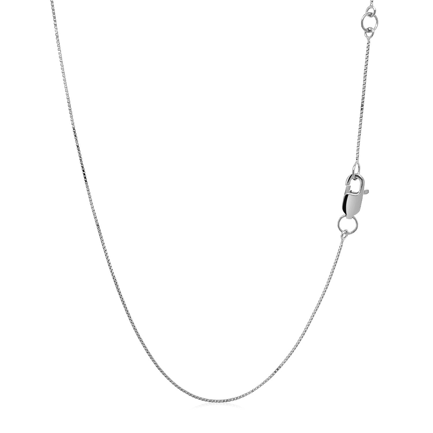 Double Extendable Box Chain in 14k White Gold (0.51 mm) - Coolpeacock