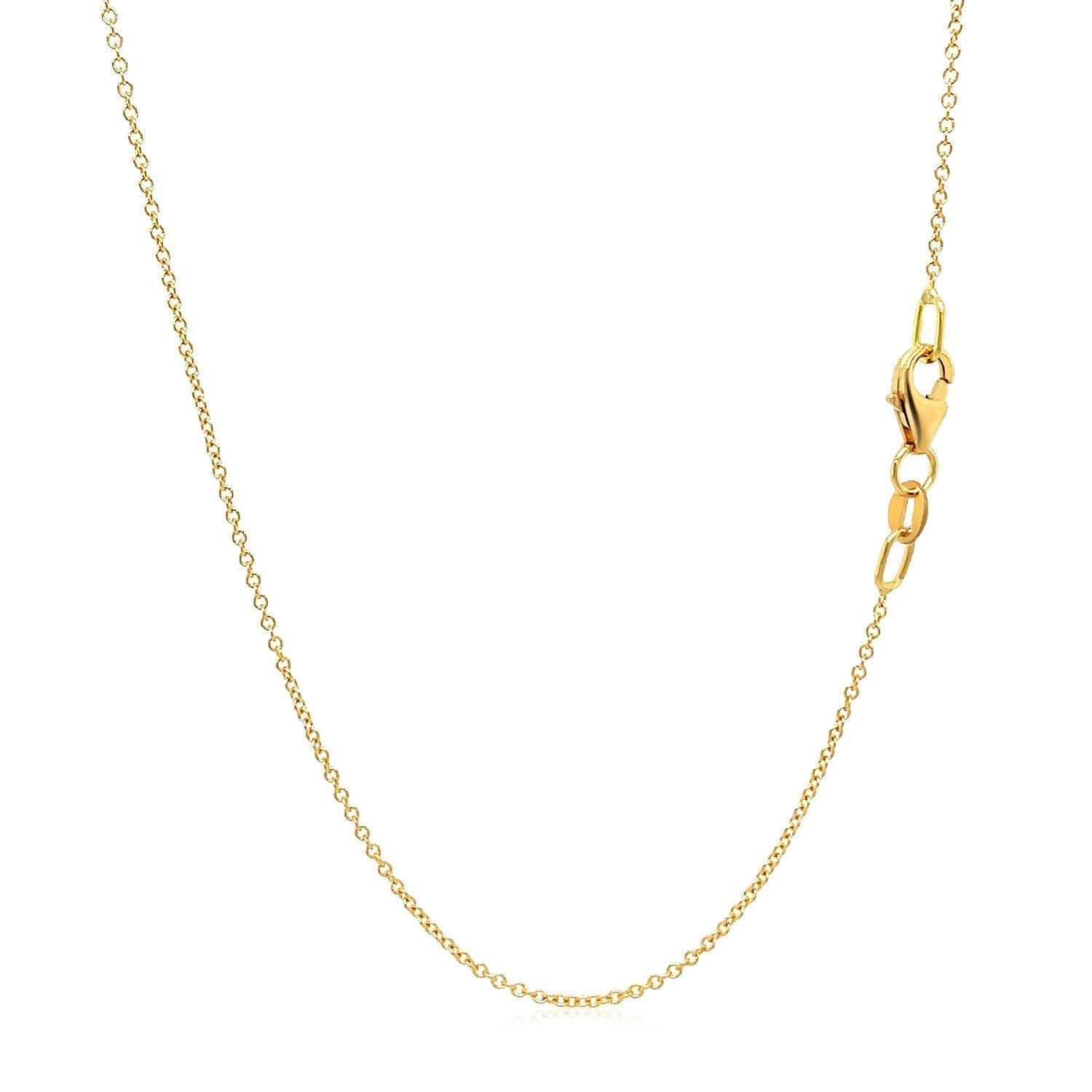 Double Extendable Cable Chain in 14k Yellow Gold (1.00 mm) - Coolpeacock