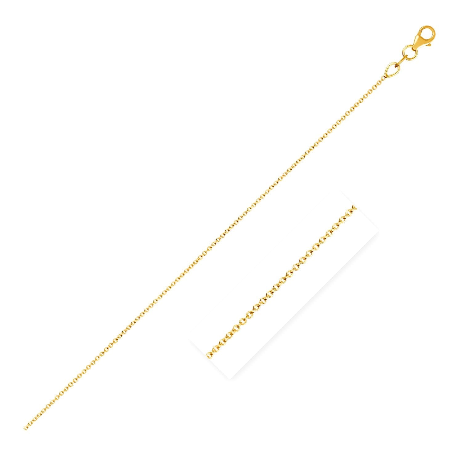 Double Extendable Cable Chain in 14k Yellow Gold (1.00 mm) - Coolpeacock