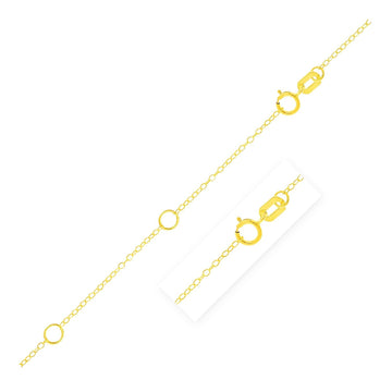 Double Extendable Piatto Chain in 10k Yellow Gold (1.30 mm) - Coolpeacock