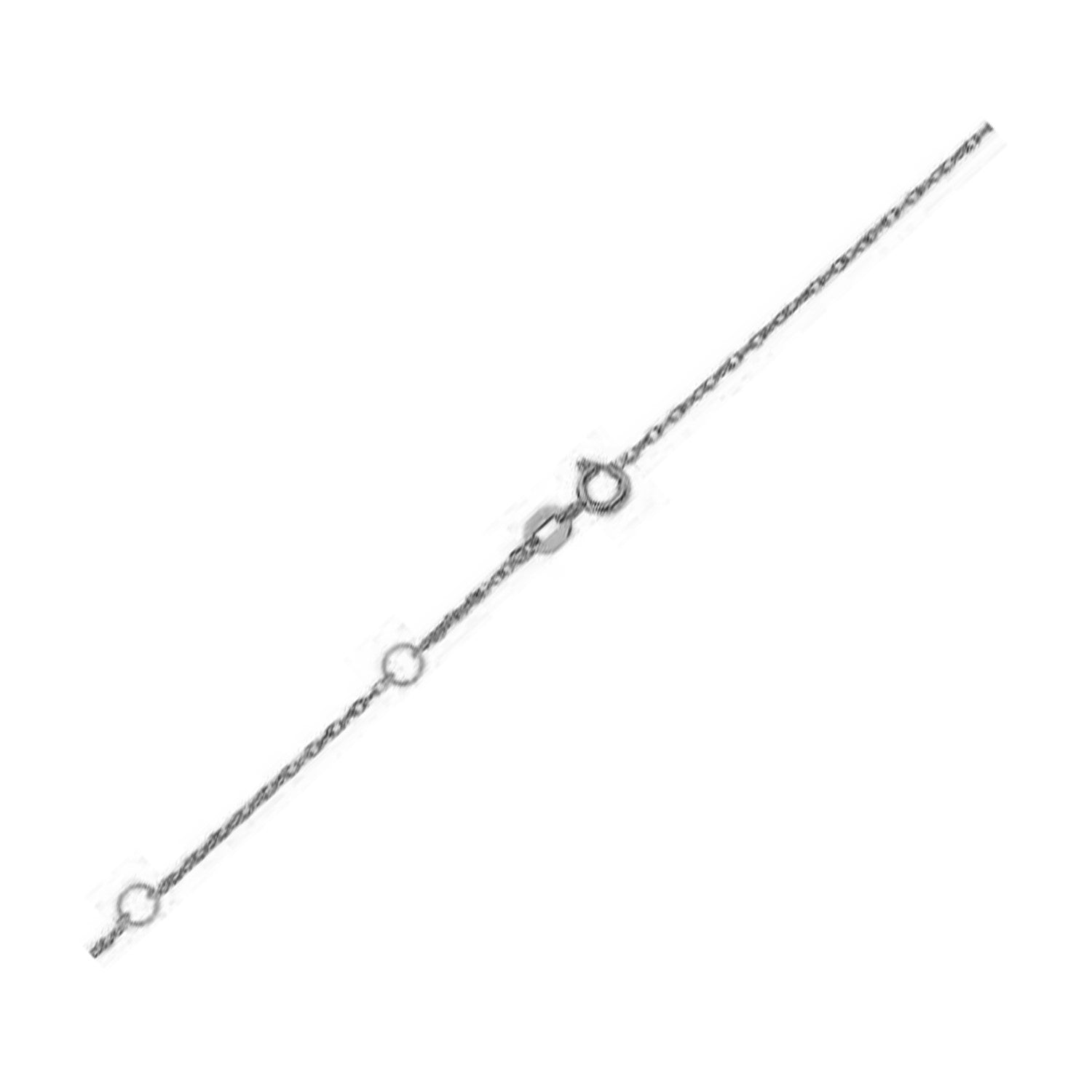 Double Extendable Rope Chain in 14k White Gold (0.85 mm) - Coolpeacock
