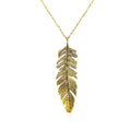 Feather Pendant in 10k Yellow Gold - Coolpeacock