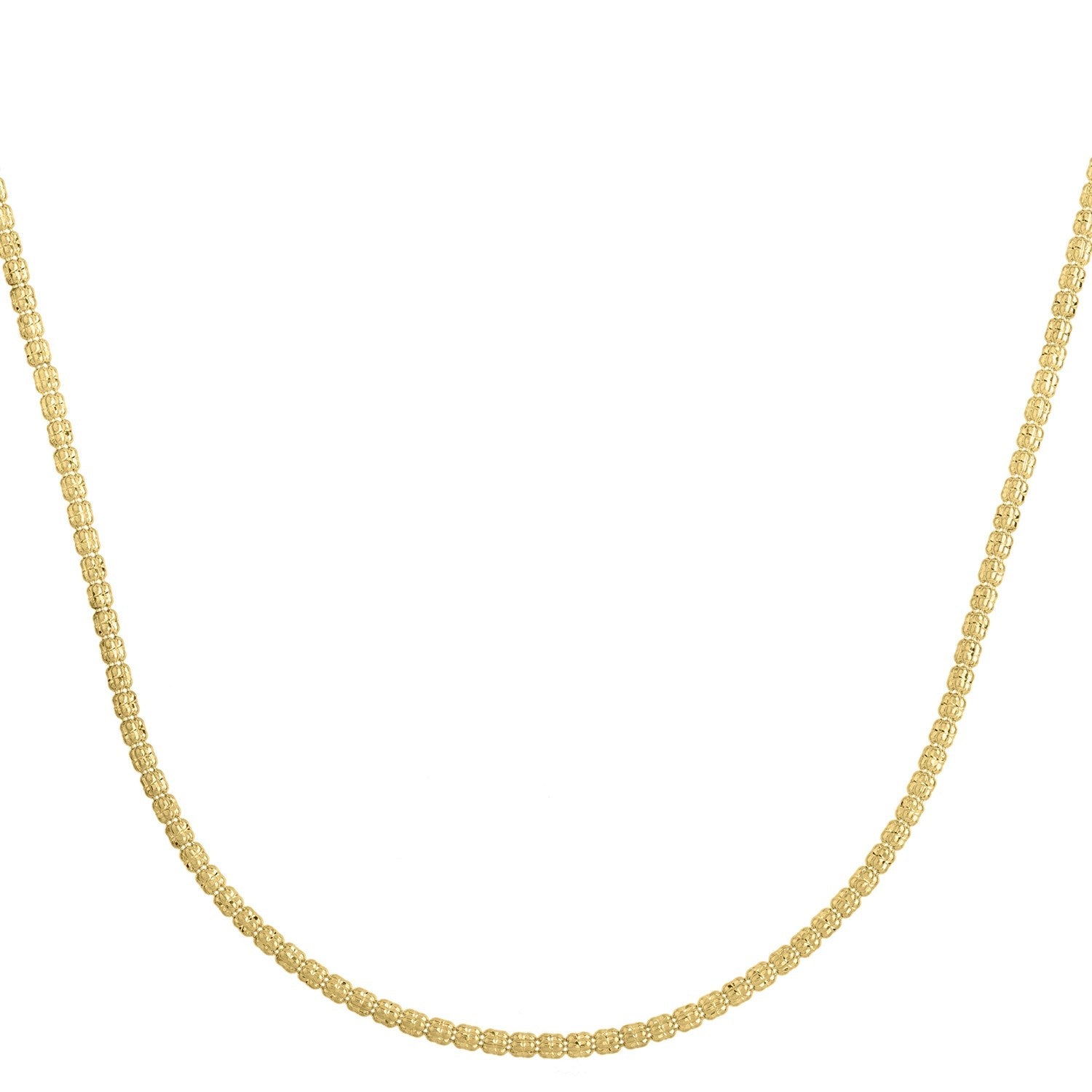 Ice Barrel Chain in 14k Yellow Gold (2.70 mm) - Coolpeacock