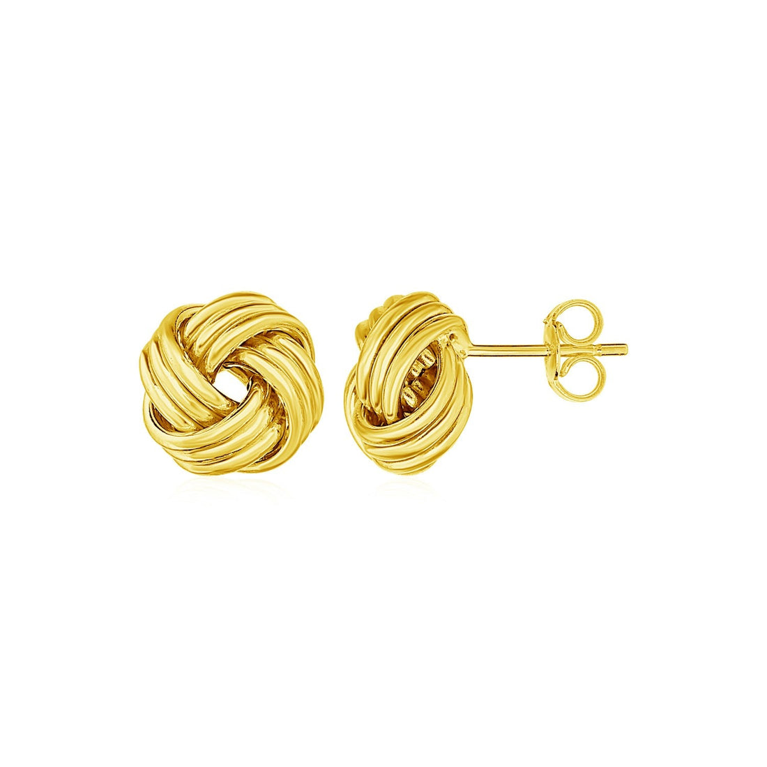 Love Knot Post Earrings in 14k Yellow Gold - Coolpeacock