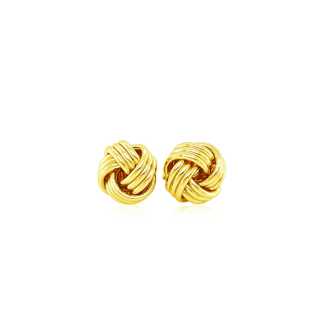 Love Knot Post Earrings in 14k Yellow Gold - Coolpeacock