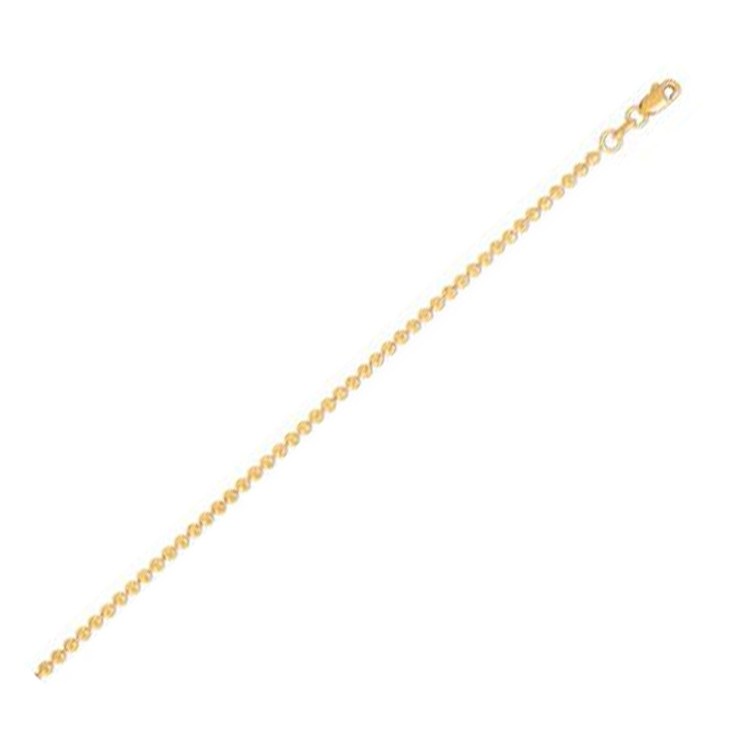 Moon Cut Bead Chain in 14k Yellow Gold (2.00 mm) - Coolpeacock