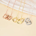 Personalized Heart Laser Pendant Necklace - Coolpeacock