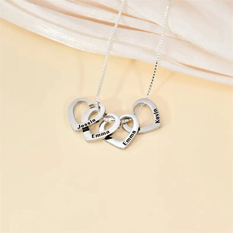 Personalized Heart Laser Pendant Necklace - Coolpeacock