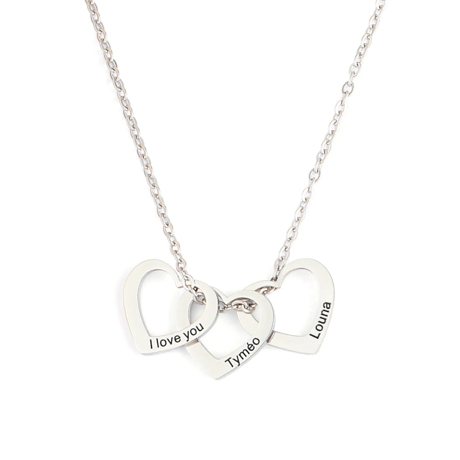 Personalized Heart Laser Pendant Necklace - Coolpeacock