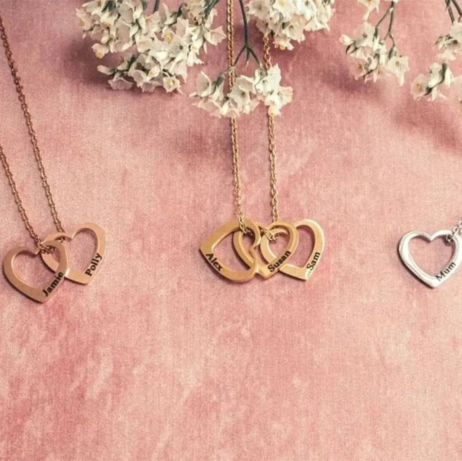 Personalized Heart Laser Pendant Necklace - Coolpeacock