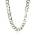 Rhodium Plated Sterling Silver Curb Style Chain (10.20 mm) - Coolpeacock