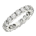Round Cut Lab Grown Diamond Eternity Ring in 14k White Gold (2 cttw FG/VS2) - Coolpeacock