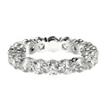 Round Cut Lab Grown Diamond Eternity Ring in 14k White Gold (2 cttw FG/VS2) - Coolpeacock