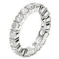 Round Cut Lab Grown Diamond Eternity Ring in 14k White Gold (2 cttw FG/VS2) - Coolpeacock
