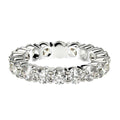 Round Cut Lab Grown Diamond Eternity Ring in 14k White Gold (2 cttw FG/VS2) - Coolpeacock
