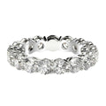 Round Cut Lab Grown Diamond Eternity Ring in 14k White Gold (3 cttw FG/VS2) - Coolpeacock