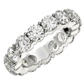 Round Cut Lab Grown Diamond Eternity Ring in 14k White Gold (5 cttw FG/VS2) - Coolpeacock