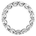 Round Cut Lab Grown Diamond Eternity Ring in 14k White Gold (5 cttw FG/VS2) - Coolpeacock