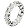 Round Cut Lab Grown Diamond Eternity Ring in 14k White Gold (5 cttw FG/VS2) - Coolpeacock