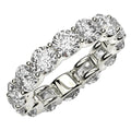 Round Cut Lab Grown Diamond Eternity Ring in 14k White Gold (6 cttw FG/VS2) - Coolpeacock