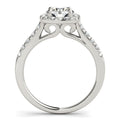 Square Shape Halo Diamond Engagement Ring in 14k White Gold (1 1/2 cttw) - Coolpeacock