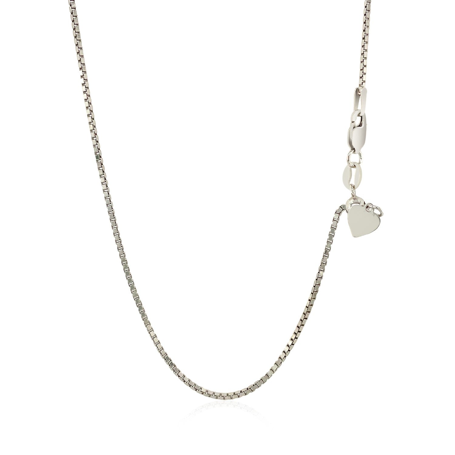 Sterling Silver 1.4mm Adjustable Box Chain (1.40 mm) - Coolpeacock