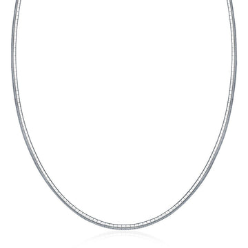 Sterling Silver Classic Omega Chain Necklace (3.0mm) - Coolpeacock