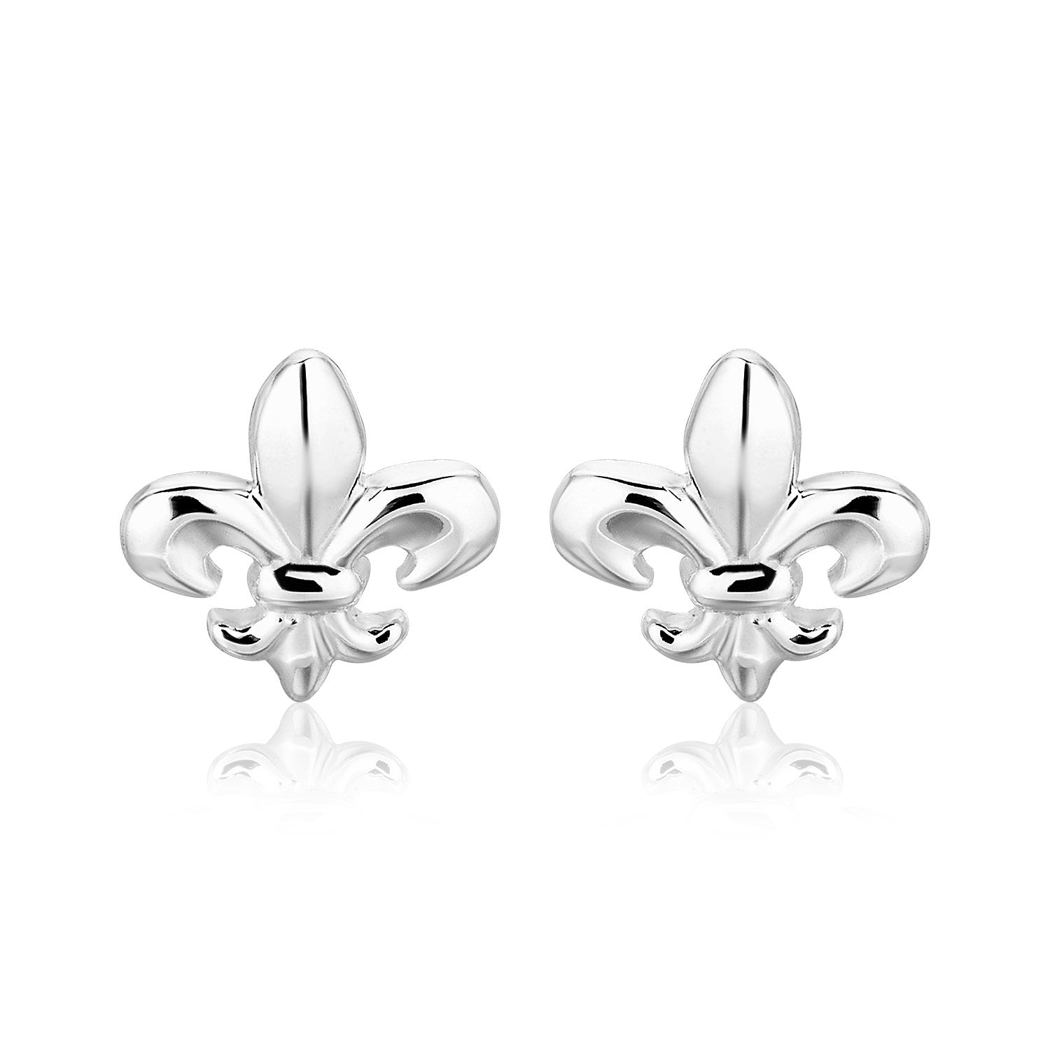 Sterling Silver Fluer De Lis Earrings - Coolpeacock