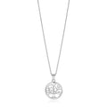 Sterling Silver inch Round Tree of Life Necklace - Coolpeacock
