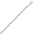 Sterling Silver Polished Charm Bracelet with Rhodium Plating (5.10 mm) - Coolpeacock