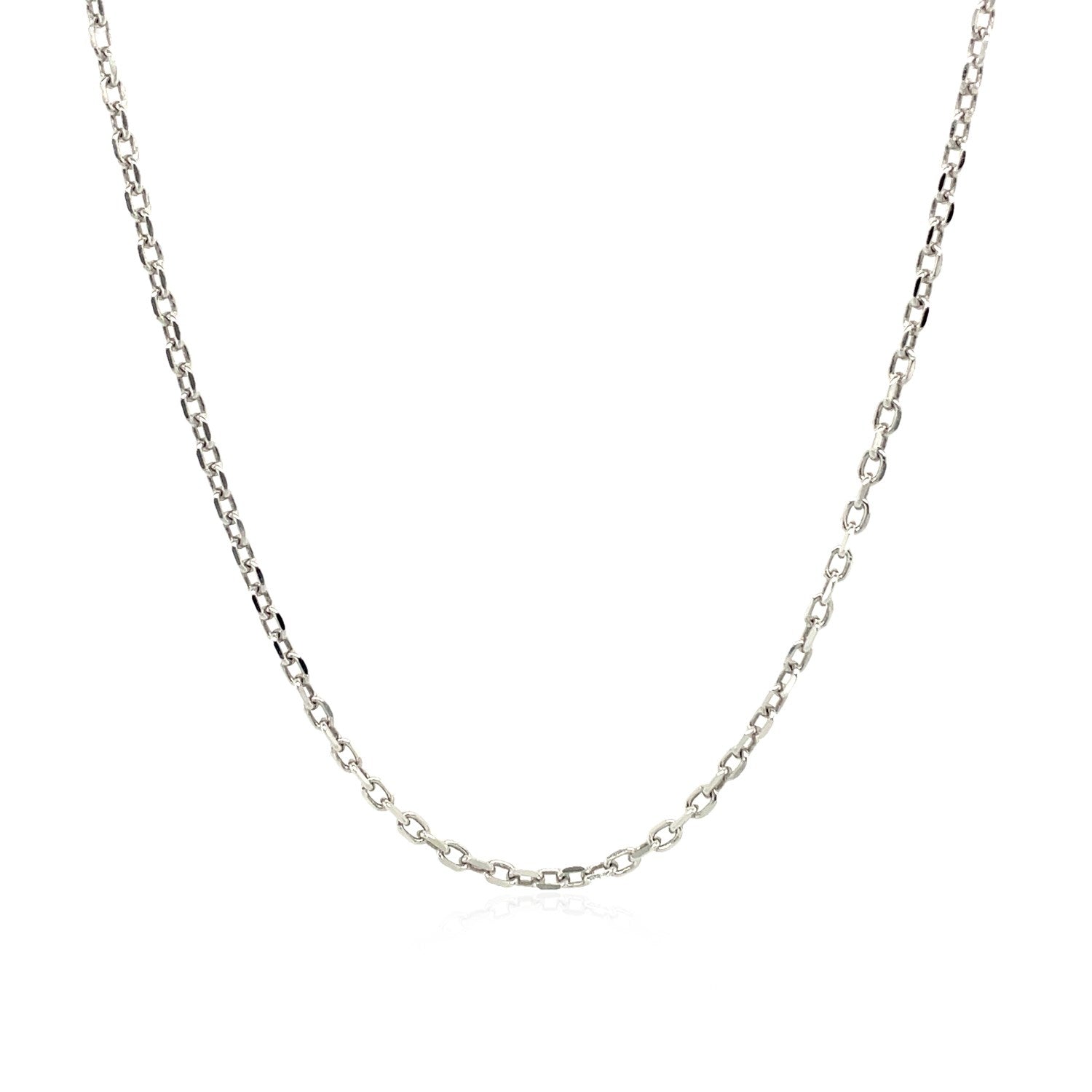 Sterling Silver Rhodium Plated Cable Chain (1.50 mm) - Coolpeacock