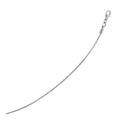 Sterling Silver Round Omega Style Chain Necklace with Rhodium Plating (1.55mm) - Coolpeacock