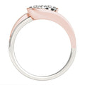 Two Stone Diamond Ring in 14k White And Rose Gold (3/4 cttw) - Coolpeacock